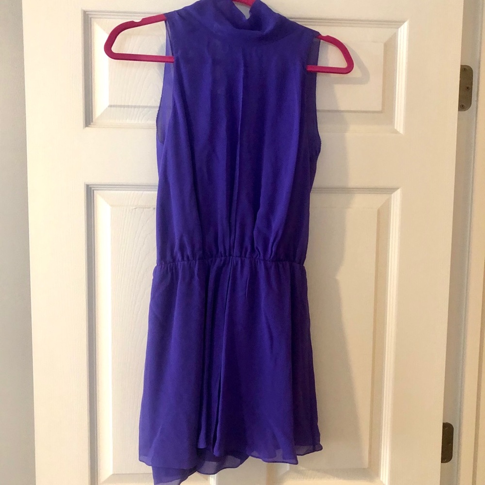 Nicole Miller blue silk dress